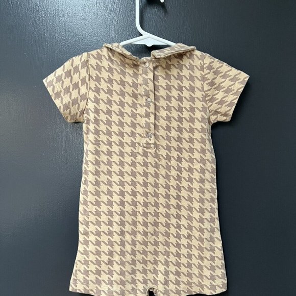 Kate Quinn Collared Print Shortie Snap Romper 18-24m Organic Cotton Short Sleeve - Picture 5 of 5